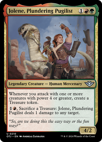 Jolene, Plundering Pugilist (OTJ-210)  Foil - Outlaws of Thunder Junction