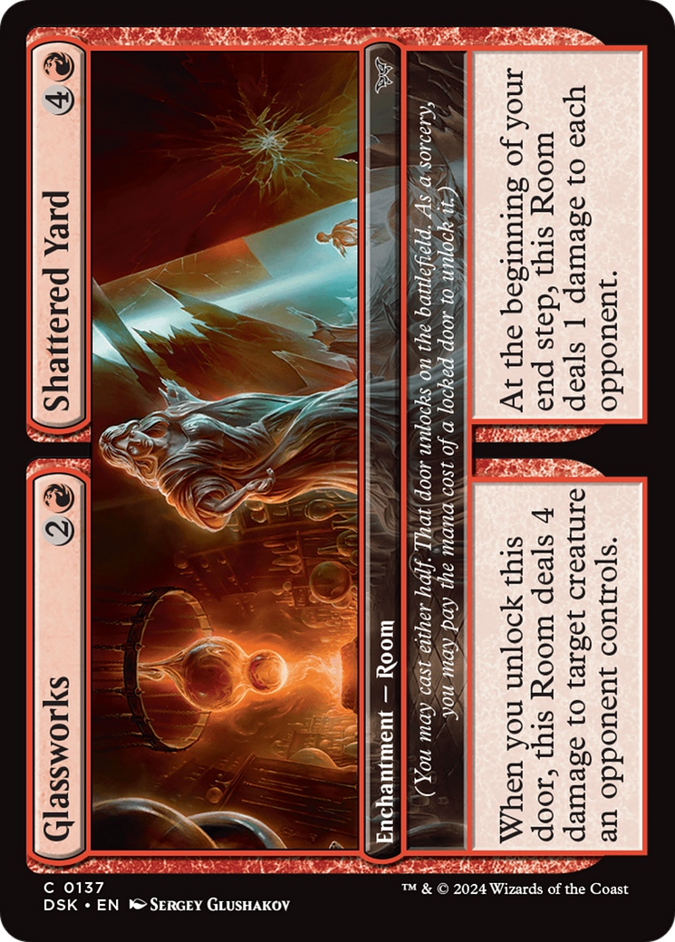 Glassworks // Shattered Yard (DSK-137)  - Duskmourn: House of Horror