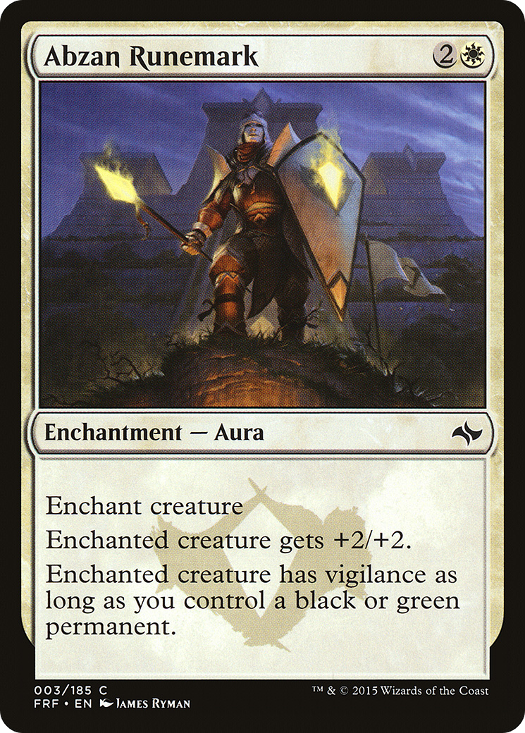 Abzan Runemark (FRF-003)  - Fate Reforged