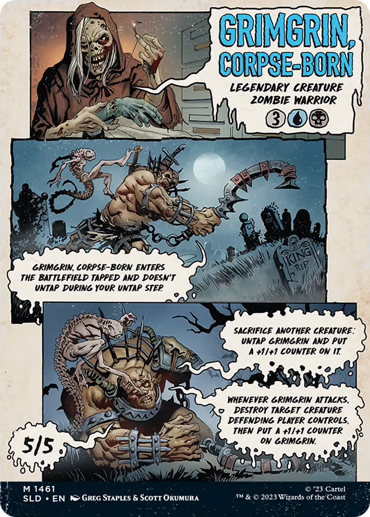 Grimgrin, Corpse-Born (SLD-1461)  - Secret Lair Drop: (Full Art) (Borderless)