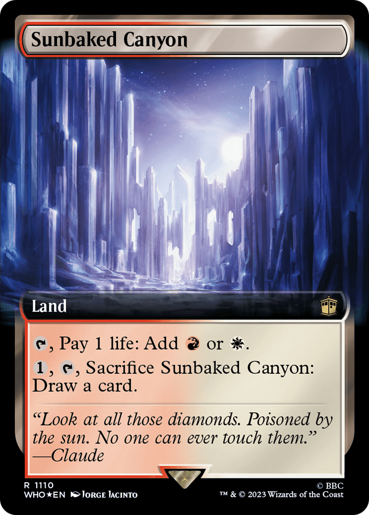 Sunbaked Canyon (Extended Art) (Surge Foil) (WHO-1110)  Foil - Doctor Who: (Extended Art)