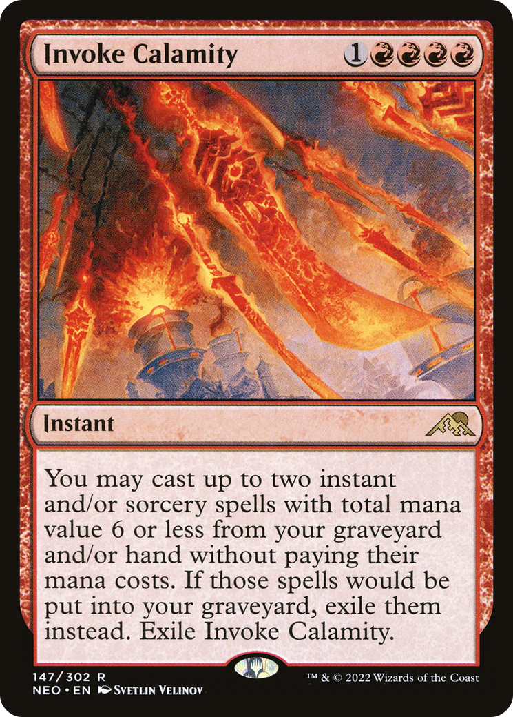 Invoke Calamity (NEO-147)  Foil - Kamigawa: Neon Dynasty