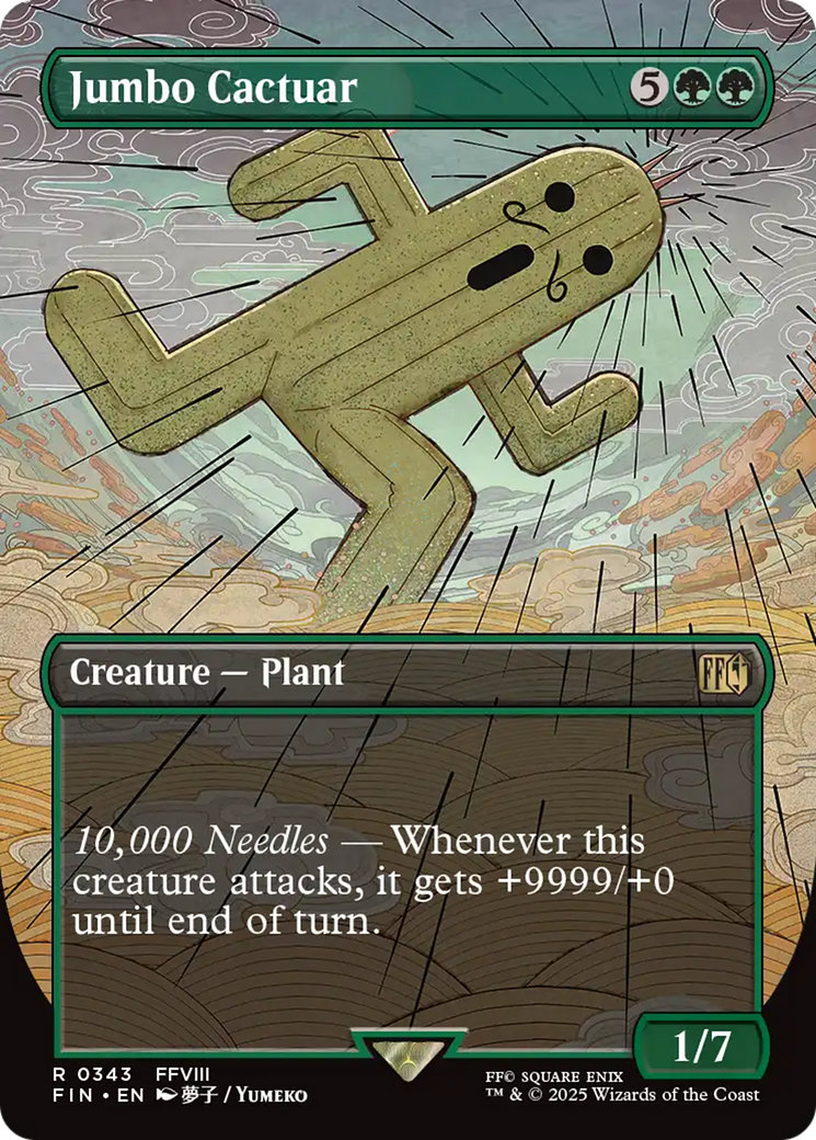 Jumbo Cactuar (Borderless) (FIN-343)  Foil - FINAL FANTASY