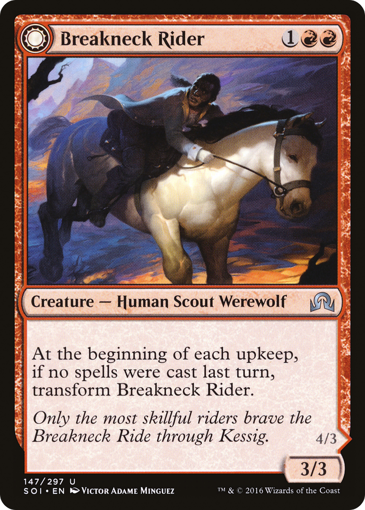 Breakneck Rider (SOI-147)  Foil - Shadows over Innistrad: (Double Faced Transform)