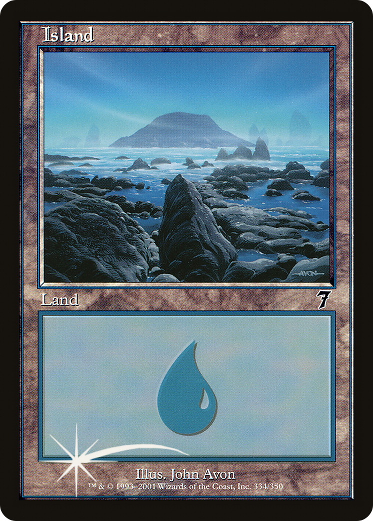 Island (334) (7ED-334★) - Seventh Edition Foil
