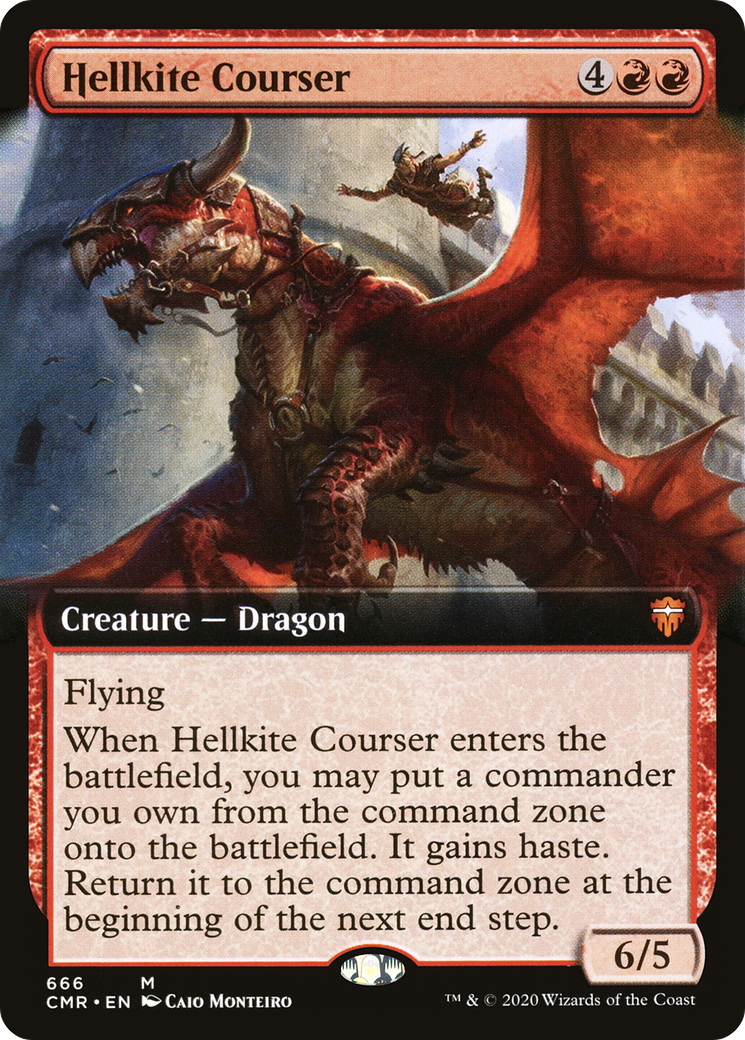 Hellkite Courser (Extended Art) (CMR-666)  - Commander Legends: (Extended Art)