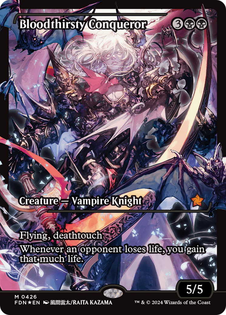 Bloodthirsty Conqueror (Showcase) (FDN-426)  Foil - Foundations: (Showcase)
