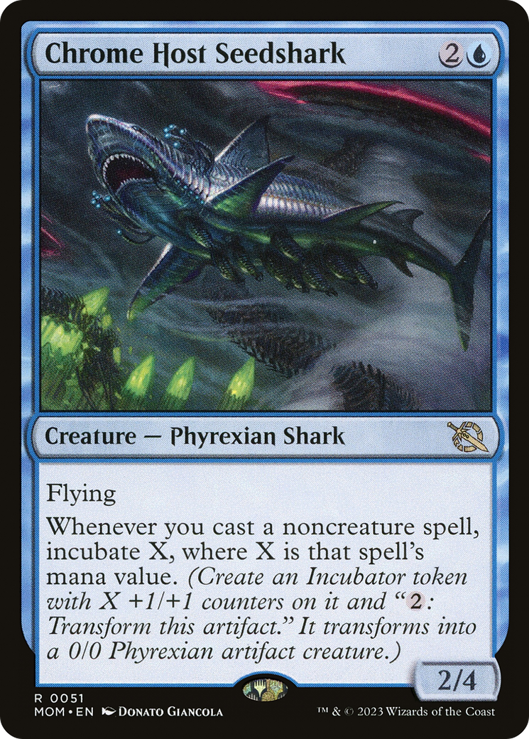 Chrome Host Seedshark (MOM-051)  Foil - March of the Machine