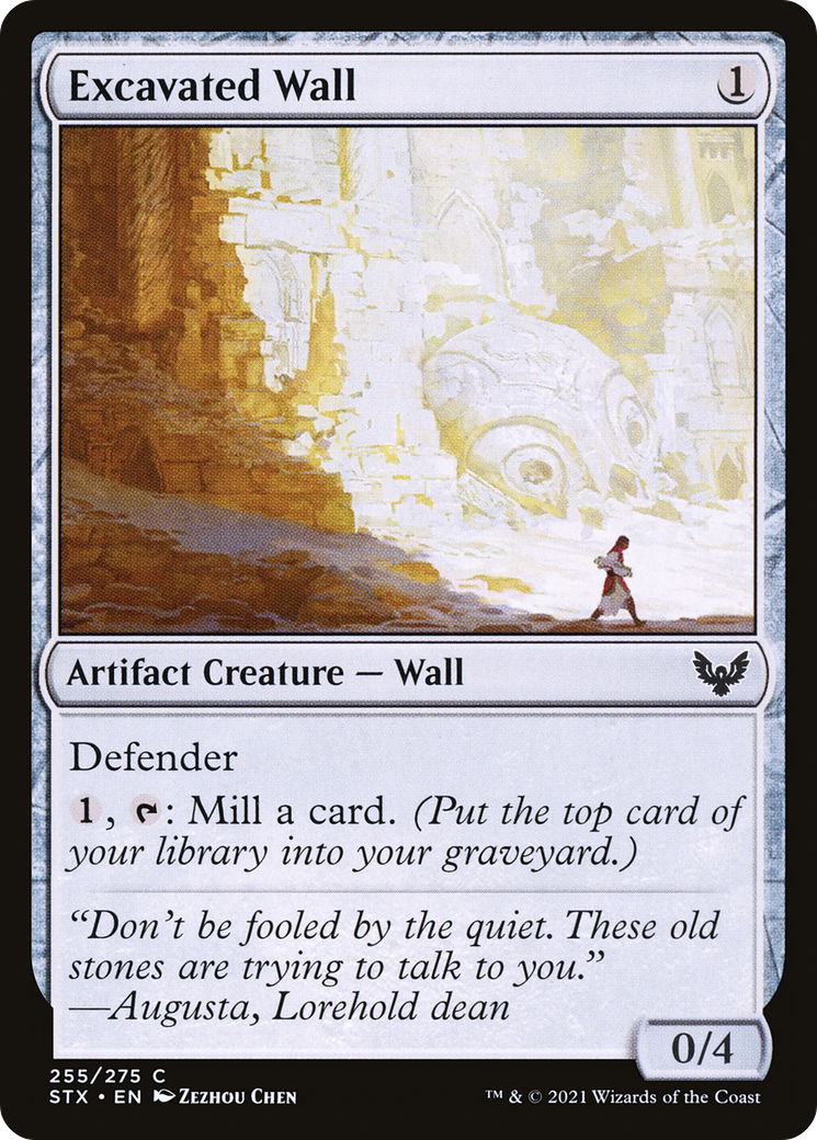 Excavated Wall (STX-255)  Foil - Strixhaven: School of Mages