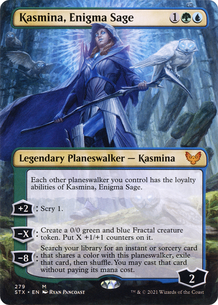 Kasmina, Enigma Sage (Borderless) (STX-279)  - Strixhaven: School of Mages