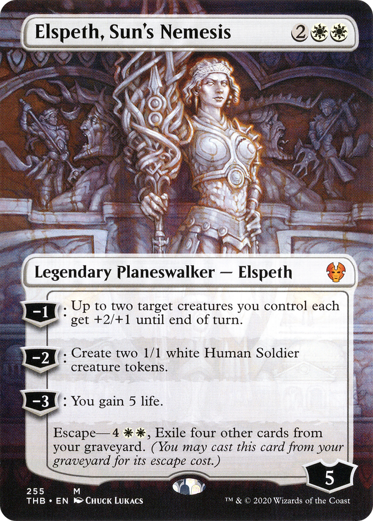 Elspeth, Sun's Nemesis (Borderless) (THB-255)  Foil - Theros Beyond Death