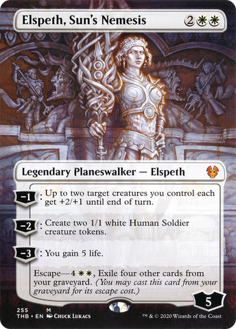 Elspeth, Sun's Nemesis (Borderless) (THB-255)  - Theros Beyond Death
