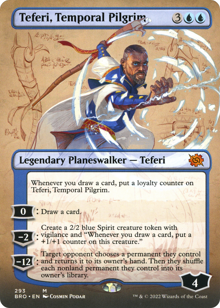 Teferi, Temporal Pilgrim (Borderless) (BRO-293)  Foil - The Brothers' War