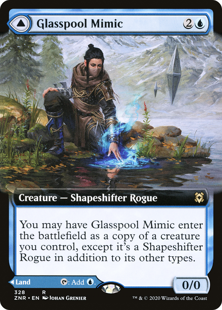 Glasspool Mimic (Extended Art) (ZNR-328)  - Zendikar Rising: (Extended Art)