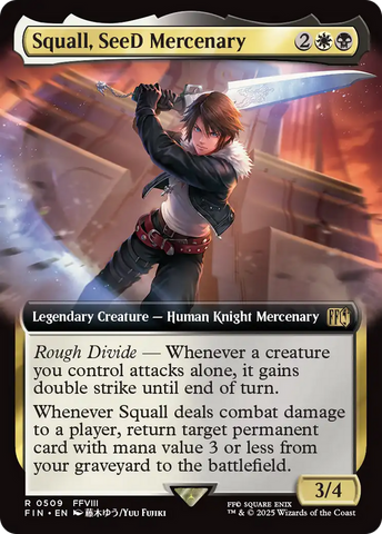 Squall, SeeD Mercenary (Extended Art) (FIN-509)  Foil - FINAL FANTASY: (Extended Art)
