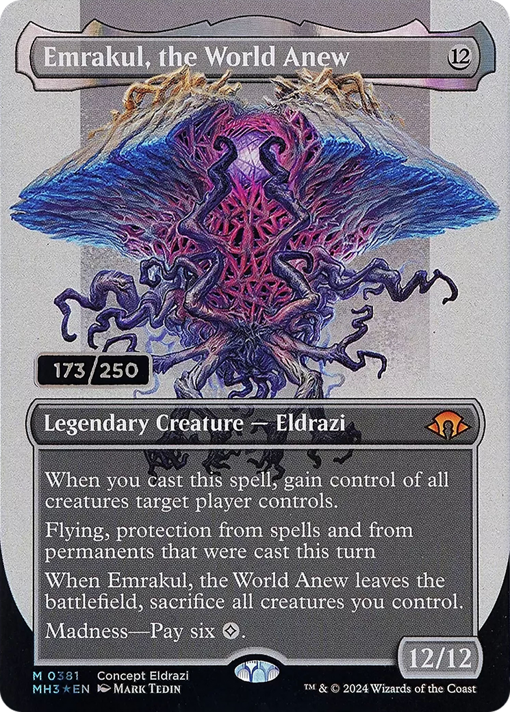 Emrakul, the World Anew (Borderless) (Serial Numbered) (MH3-381)  Foil - Modern Horizons 3