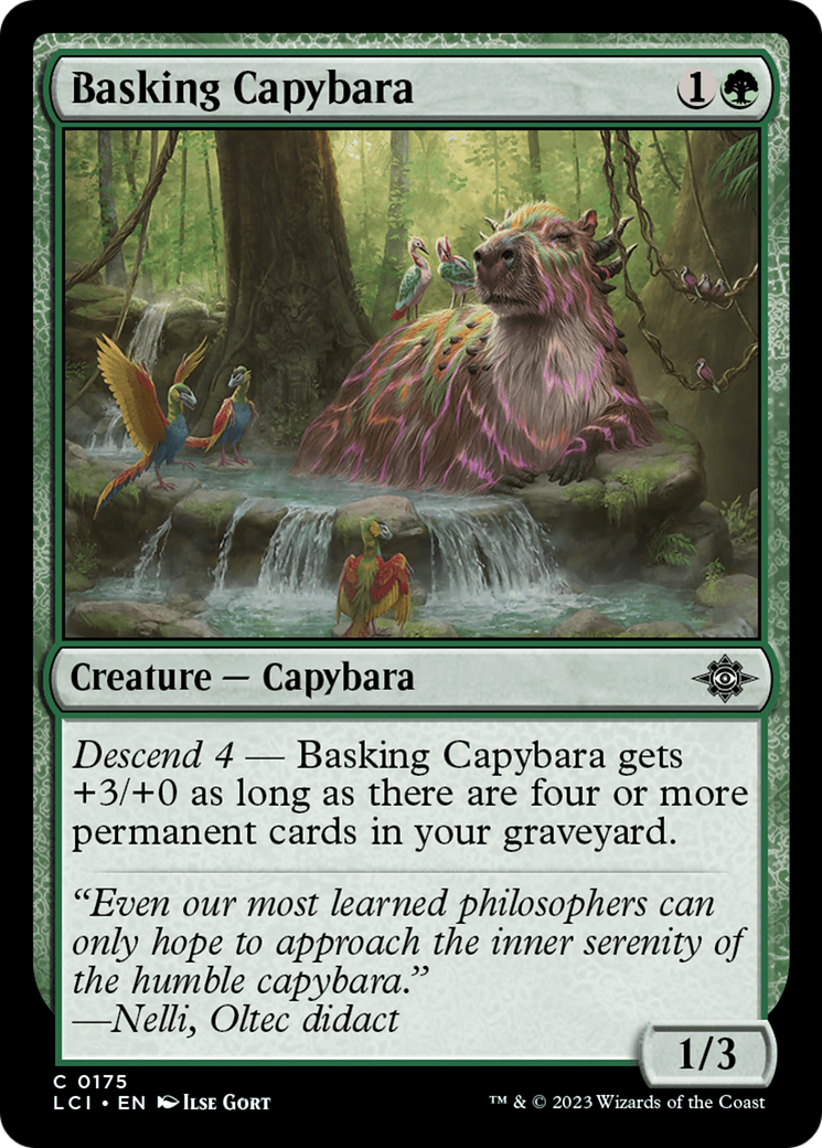 Basking Capybara (LCI-175)  Foil - The Lost Caverns of Ixalan