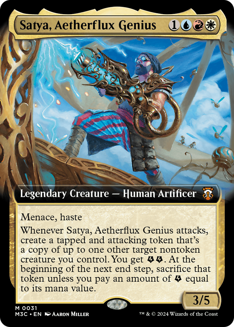 Satya, Aetherflux Genius (Extended Art) (M3C-031)  Foil - Modern Horizons 3 Commander: (Extended Art)