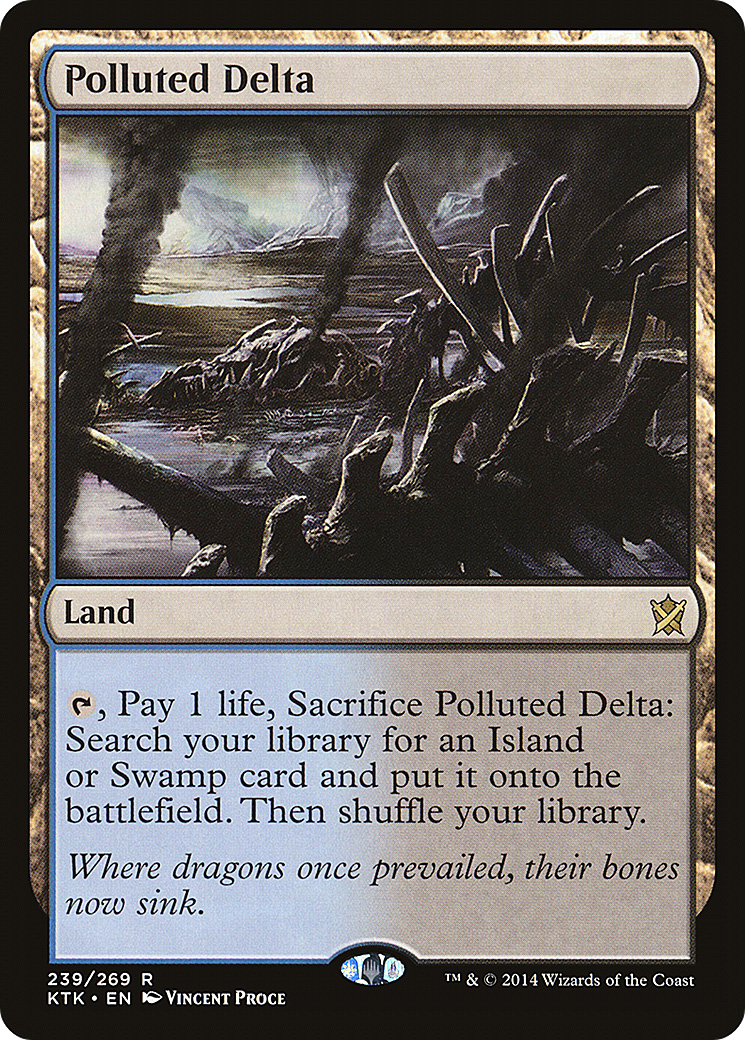 Polluted Delta (KTK-239)  Foil - Khans of Tarkir