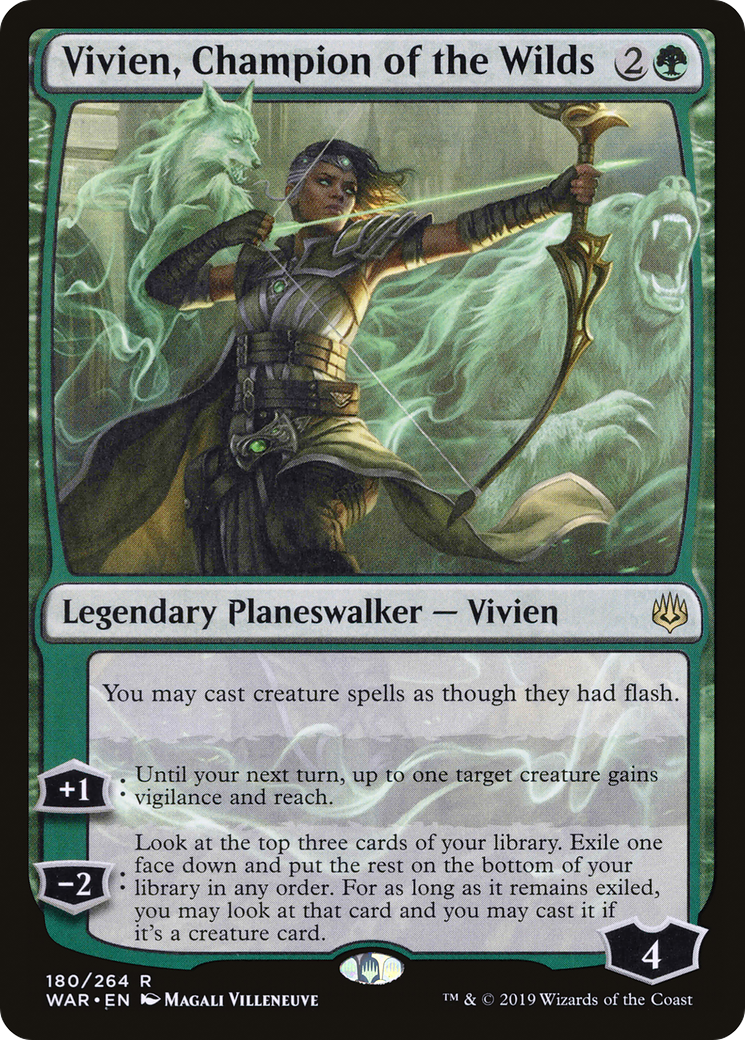 Vivien, Champion of the Wilds (WAR-180)  Foil - War of the Spark