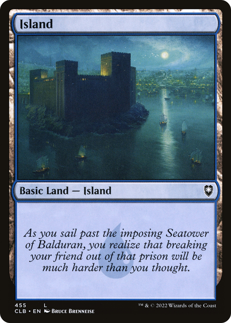Island (455) (CLB-455)  Foil - Commander Legends: Battle for Baldur's Gate
