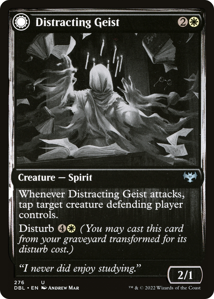 Distracting Geist (DBL-276)  Foil - Innistrad: Double Feature: (Double Faced Transform)