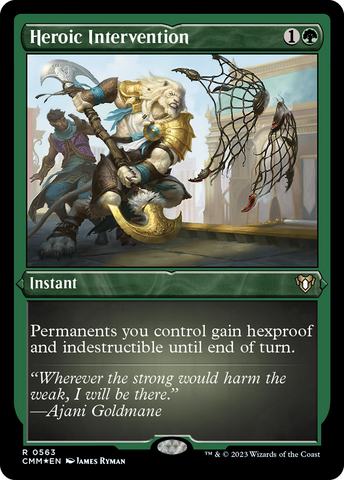 Heroic Intervention (CMM-563)  Etched Foil - Commander Masters