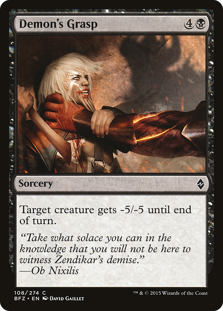 Demon's Grasp (BFZ-108)  Foil - Battle for Zendikar