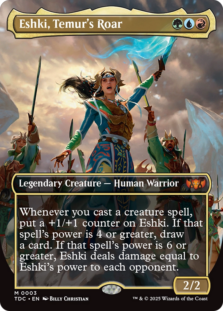 Eshki, Temur's Roar (Borderless) (TDC-003)  - Commander: Tarkir: Dragonstorm