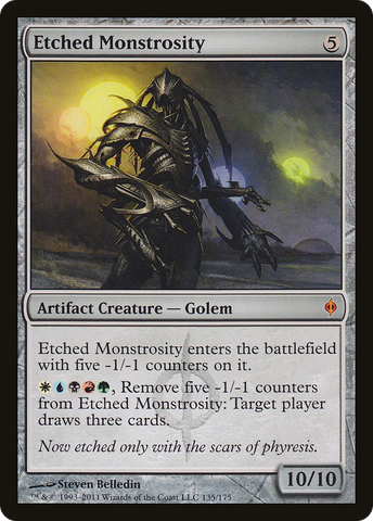 Etched Monstrosity (NPH-135)  Foil - New Phyrexia