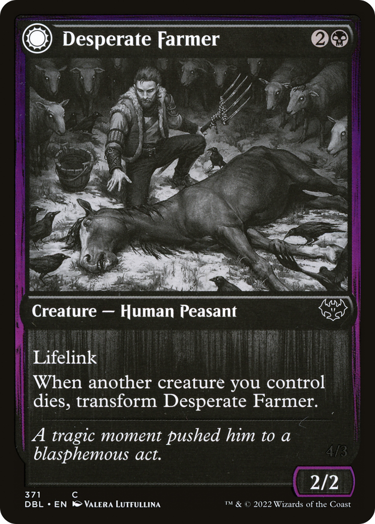 Desperate Farmer (DBL-371)  Foil - Innistrad: Double Feature: (Double Faced Transform)