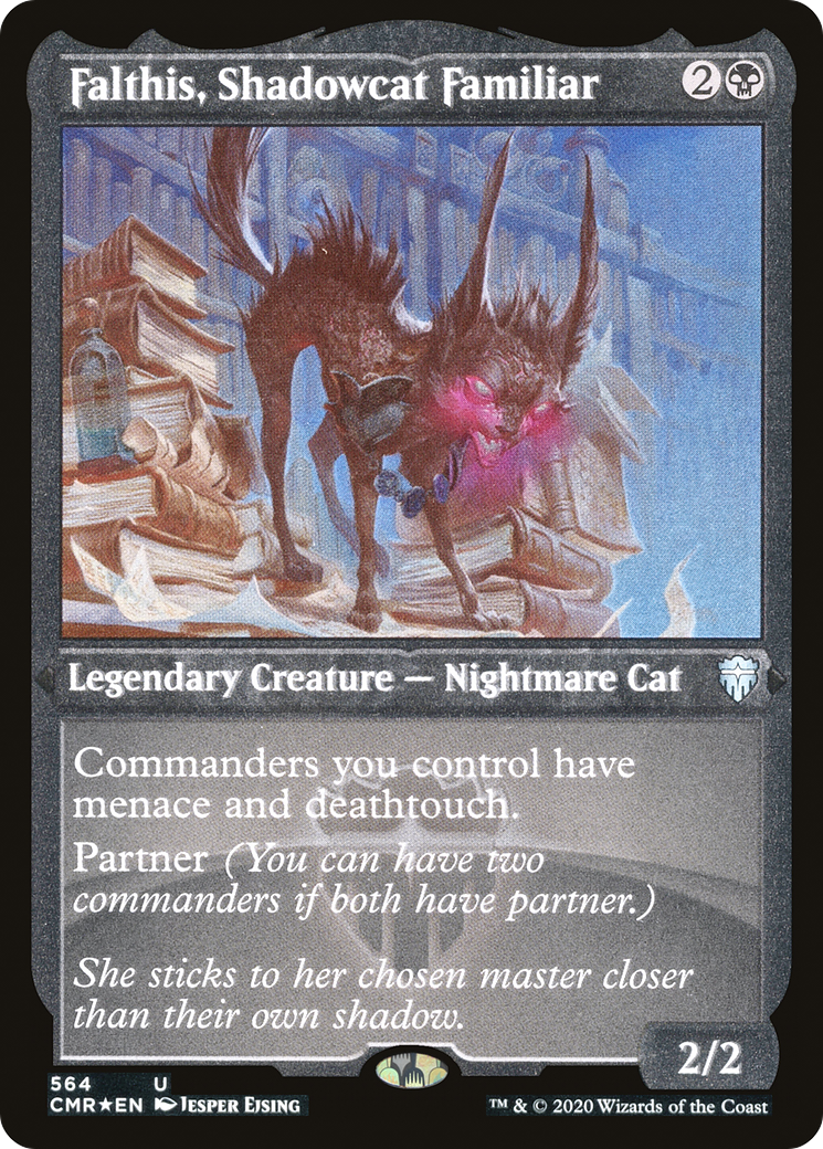 Falthis, Shadowcat Familiar (Foil Etched) (CMR-564)  Foil - Commander Legends