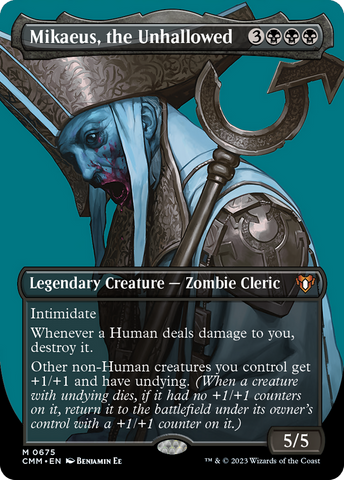 Mikaeus, the Unhallowed (Borderless) (CMM-675)  Foil - Commander Masters