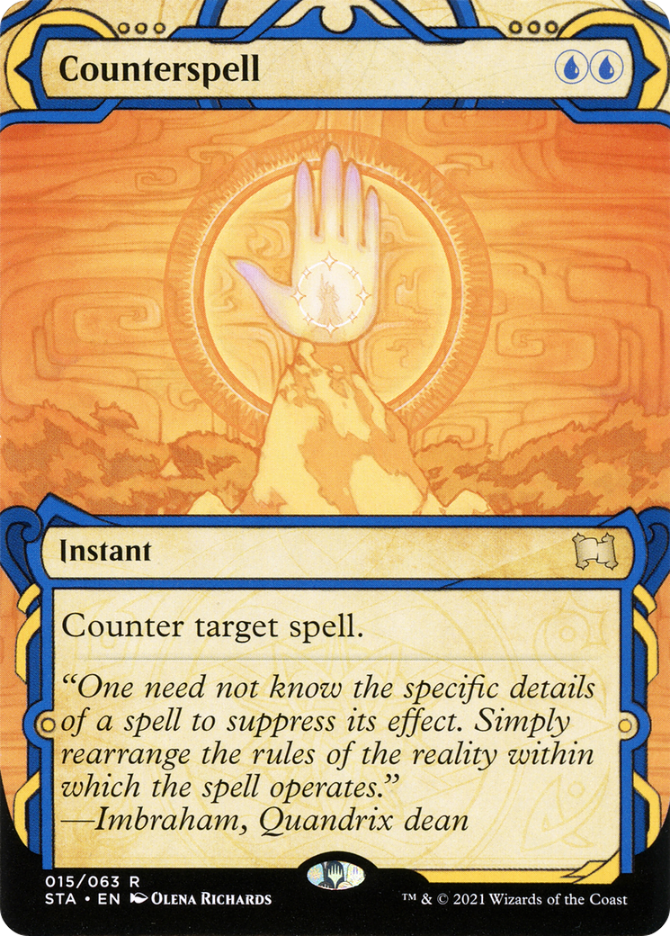 Counterspell (STA-015)  Foil - Strixhaven Mystical Archive: (Showcase) (Borderless)