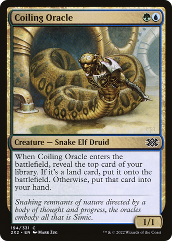 Coiling Oracle (2X2-194)  Foil - Double Masters 2022