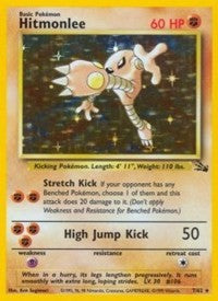 Hitmonlee (7) 007/62  - Unlimited Holofoil Fossil - Holo Rare