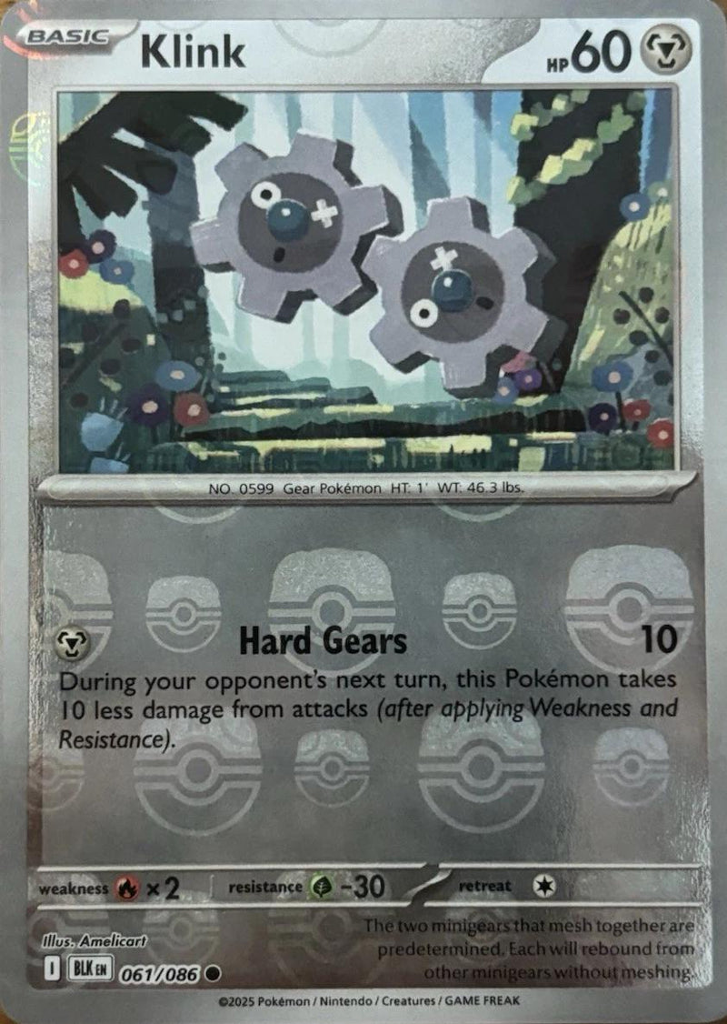Klink (Master Ball Pattern) 061/086  - Holofoil SV Black Bolt - Common
