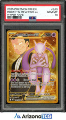 Team Rocket's Mewtwo ex 240/182  - Holofoil SV10 Destined Rivals - Hyper Rare PSA 10