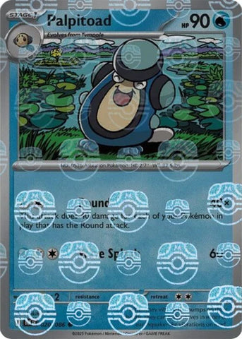 Palpitoad (Master Ball Pattern) 020/086  - Holofoil SV Black Bolt - Common