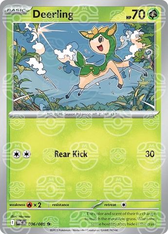 Deerling (Master Ball Pattern) 006/086  - Holofoil SV White Flare