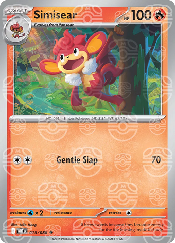 Simisear (Master Ball Pattern) 015/086  - Holofoil SV White Flare