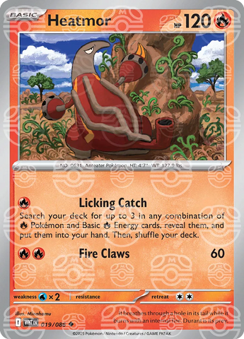 Heatmor (Master Ball Pattern) 019/086  - Holofoil SV White Flare
