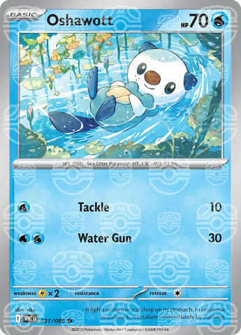 Oshawott (Master Ball Pattern) 021/086  - Holofoil SV White Flare