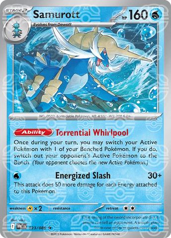 Samurott (Master Ball Pattern) 023/086  - Holofoil SV White Flare