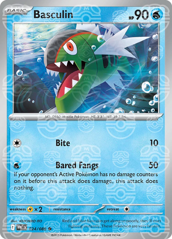 Basculin (Master Ball Pattern) 024/086  - Holofoil SV White Flare
