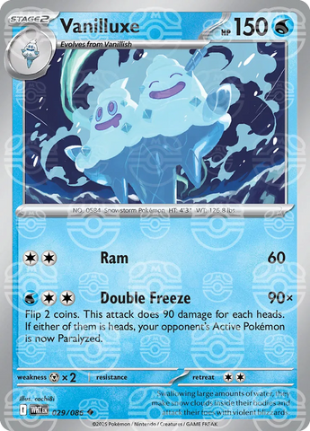 Vanilluxe (Master Ball Pattern) 029/086  - Holofoil SV White Flare