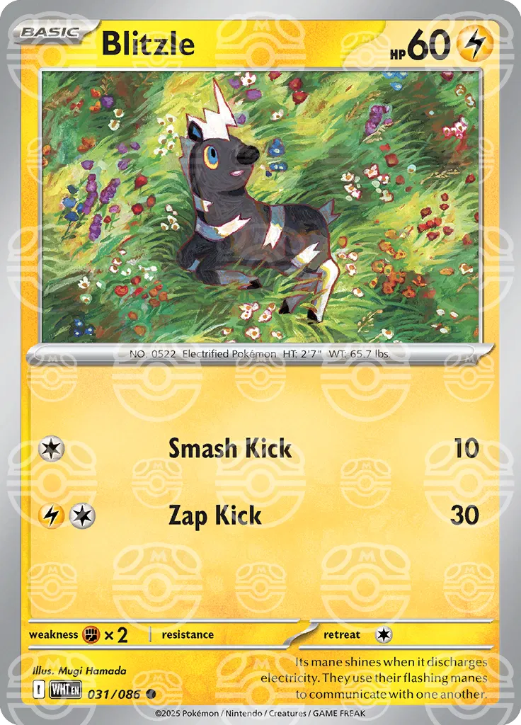 Blitzle (Master Ball Pattern) 031/086  - Holofoil SV White Flare