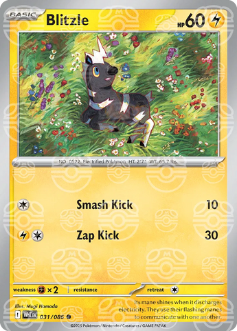 Blitzle (Master Ball Pattern) 031/086  - Holofoil SV White Flare