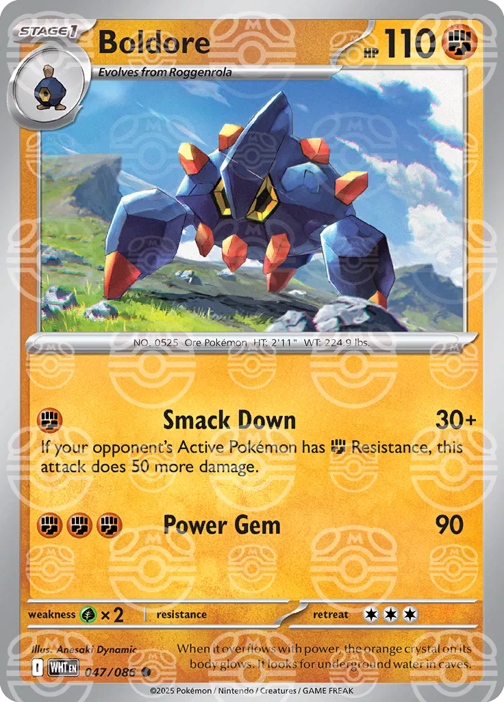Boldore (Master Ball Pattern) 047/086 - Holofoil SV White Flare