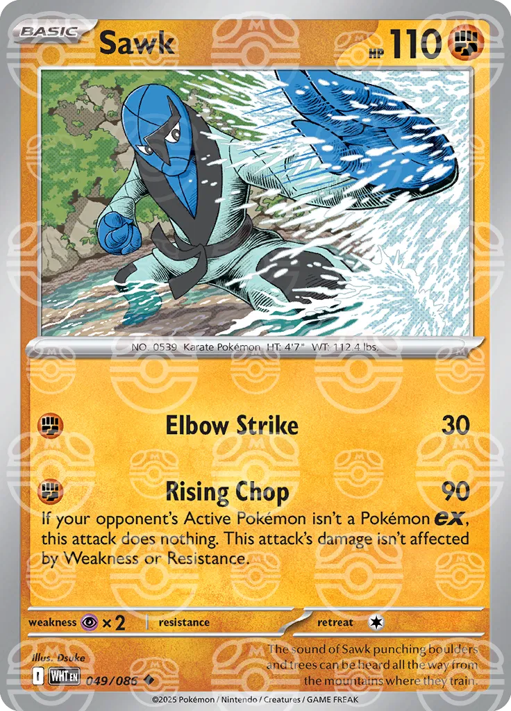 Sawk (Master Ball Pattern) 049/086  - Holofoil SV White Flare